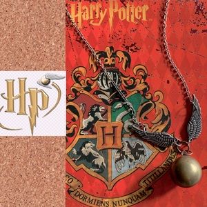Harry Potter Golden Snitch Brass Locket Necklace
